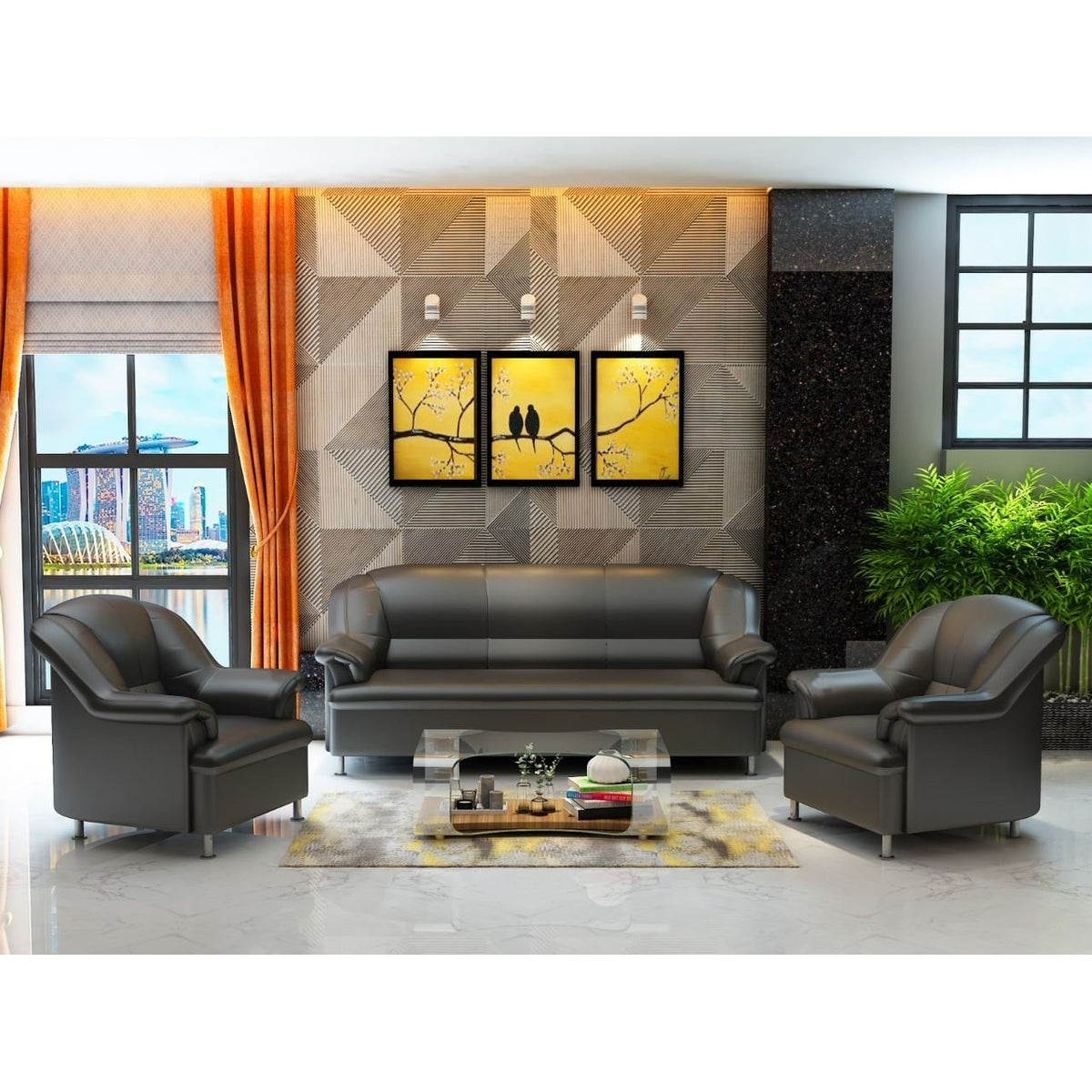 Buy 3+1+1 Leather Sofa Set to Upgrade your Living Room