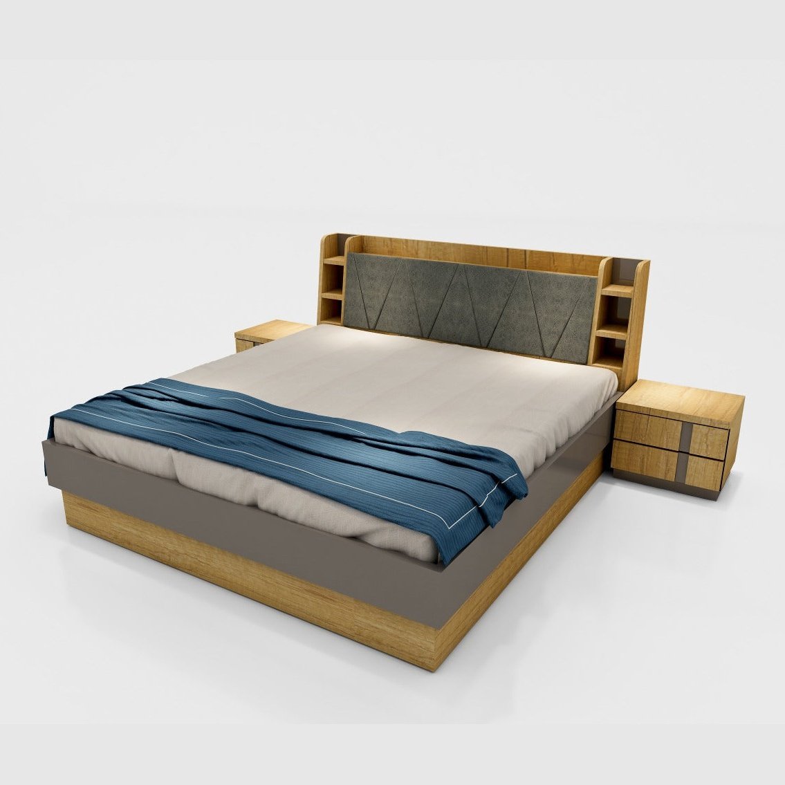 Mobel BRISTOL Bedroom Package with Walnut Finish