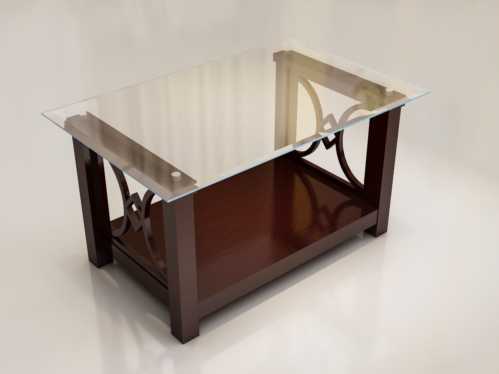US-6014 JASPER 1.0M ;C/TABLE DARK WLNT/GLASS 1000X500 Mobel Furniture