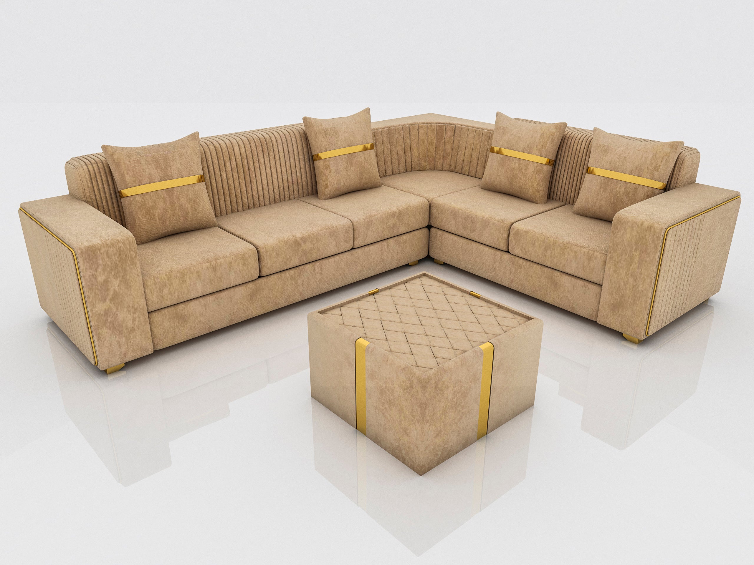 VR 190 L-Shape Sofa Set