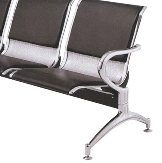 SR/WK-B3002F 3 SEATER WAITING CHAIR WITH LEATHERETTE PADDING Mobel Furniture