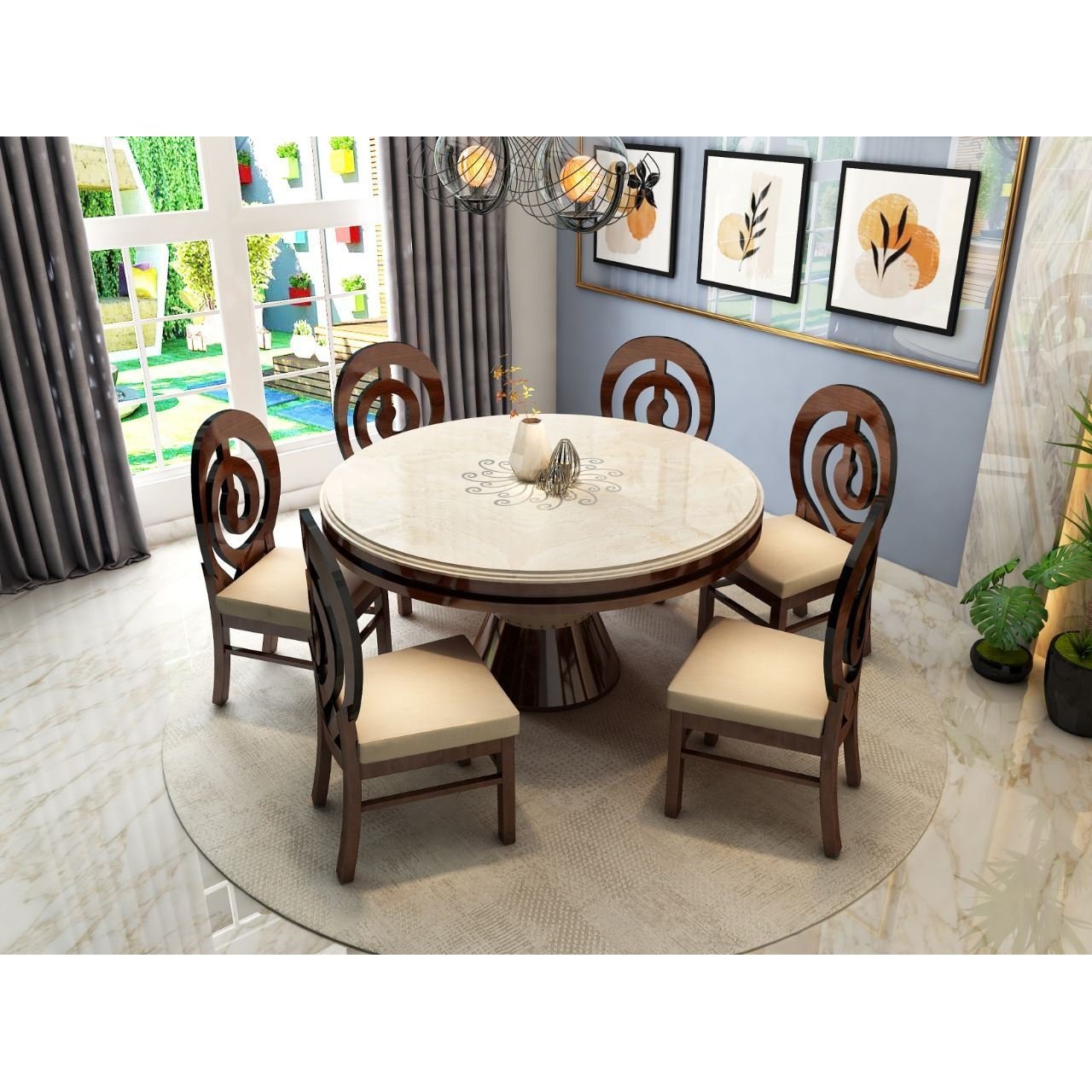HO-EMPORIO ROUND DINING SET Mobel Furniture