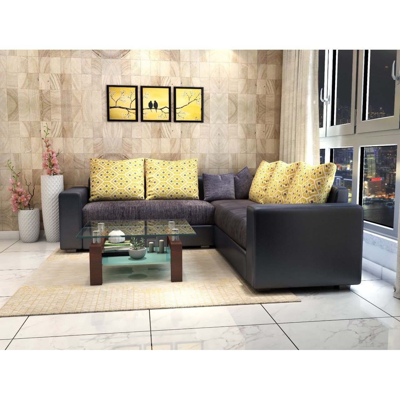 VR-171 CUBE L-SHAPED SOFA SET Mobel Furniture