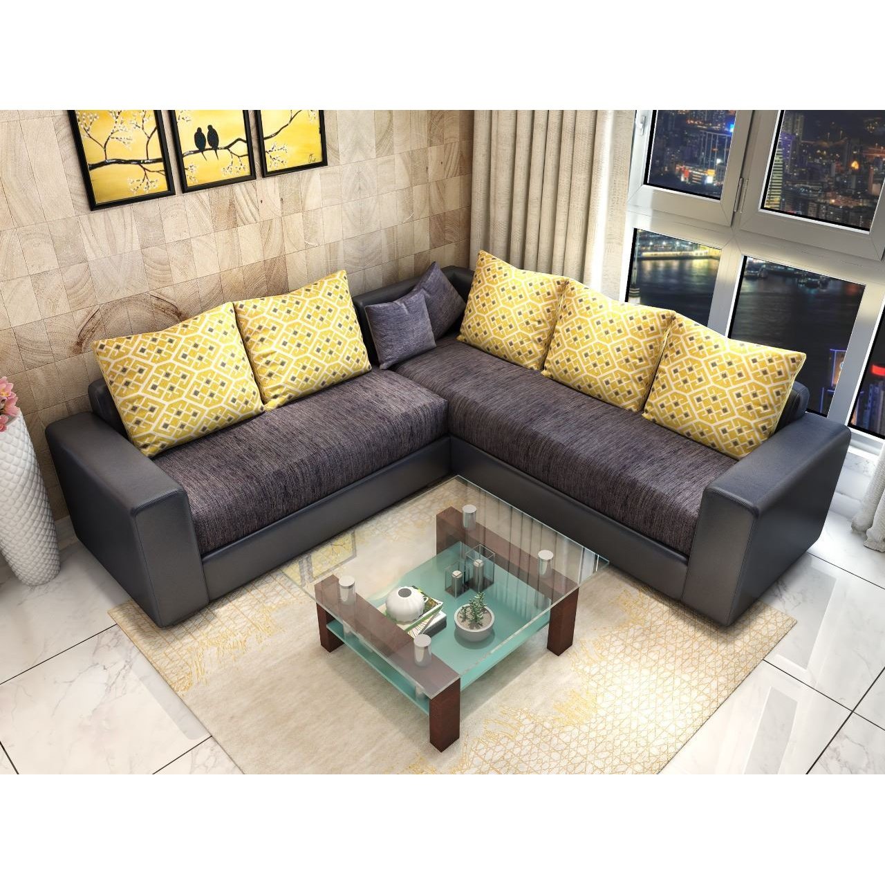 VR-171 CUBE L-SHAPED SOFA SET Mobel Furniture