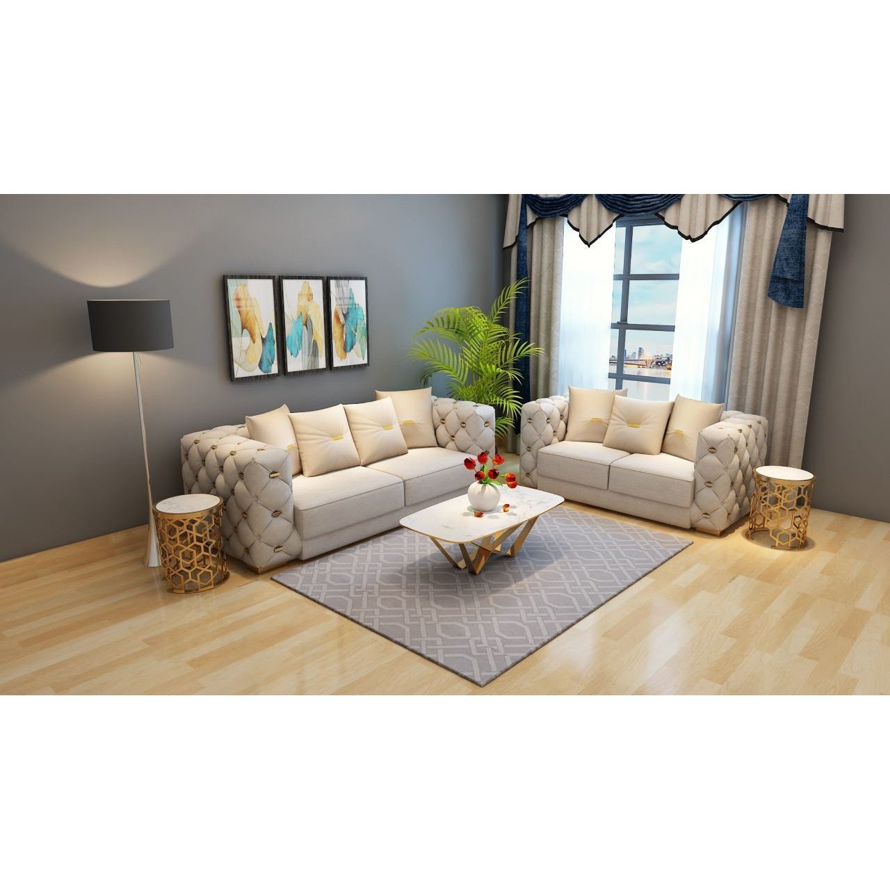 VR-158 CAVALLI SOFA SET 3+2 Mobel Furniture