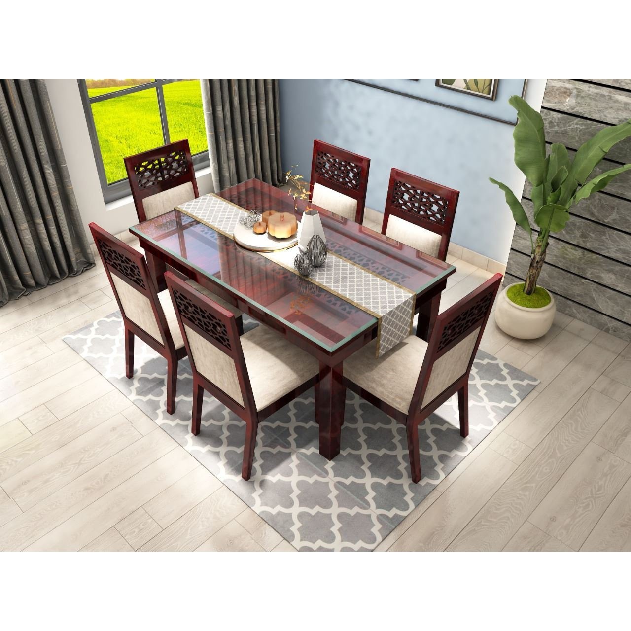 US-7001 DEVIS DINING TABLE SET Mobel Furniture