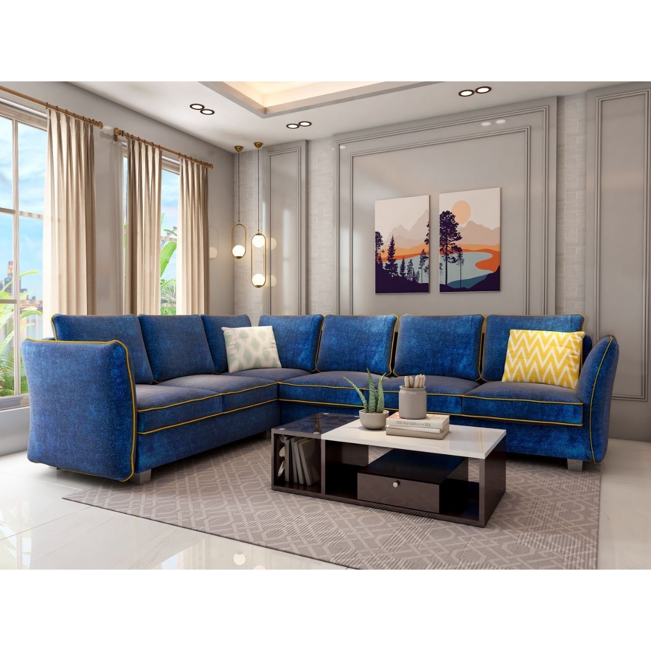 FS- DRIZZLE L-SHAPE SOFA SET Mobel Furniture