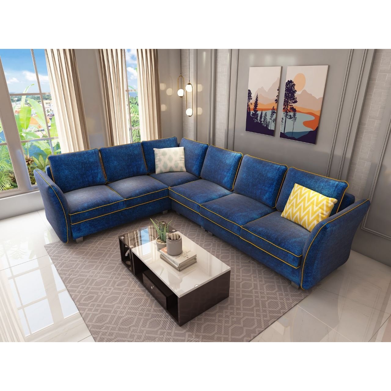 FS- DRIZZLE L-SHAPE SOFA SET Mobel Furniture