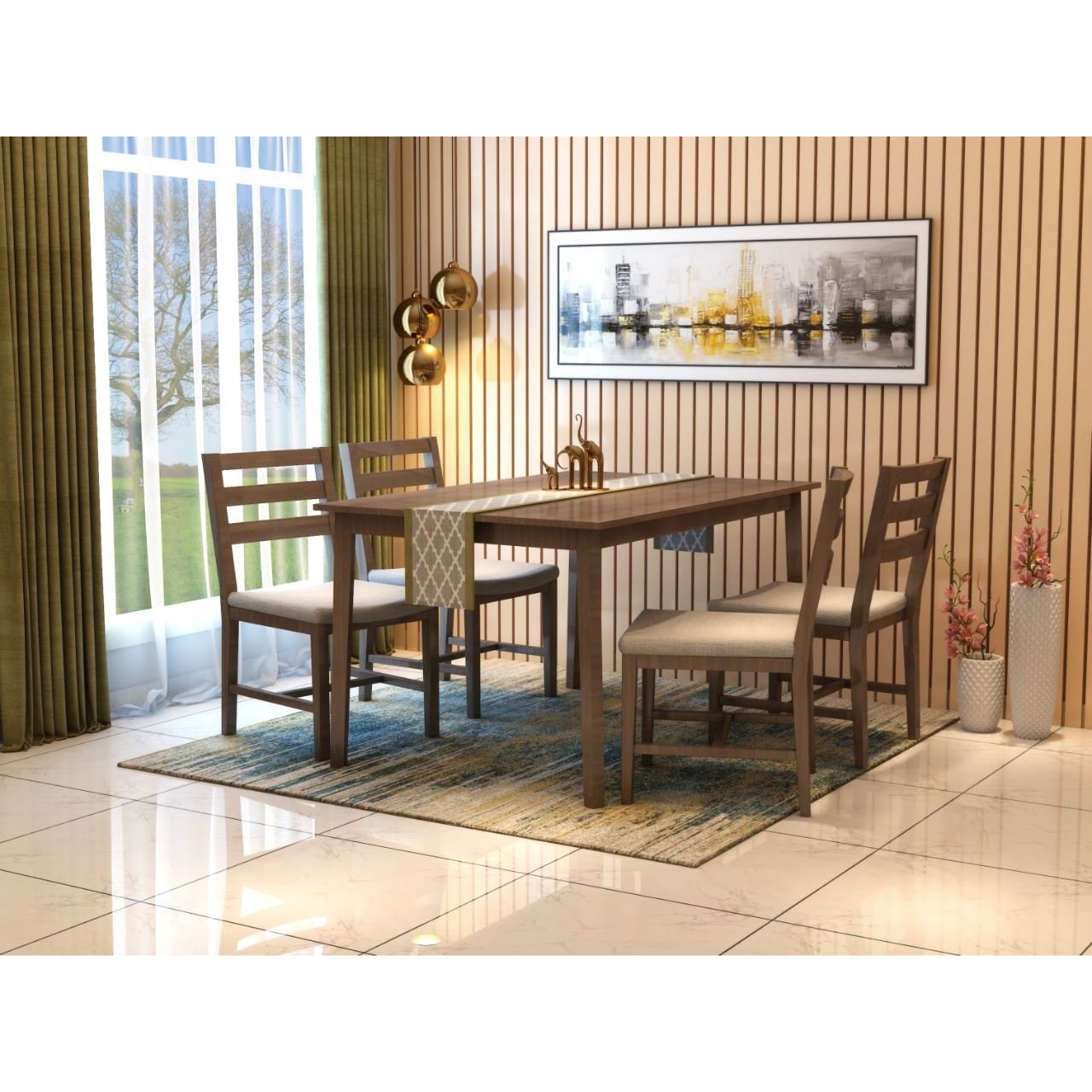 US-7008 NEO DINING SET-4 SEATER Mobel Furniture