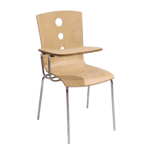 Wooden study chair discount with writing pad