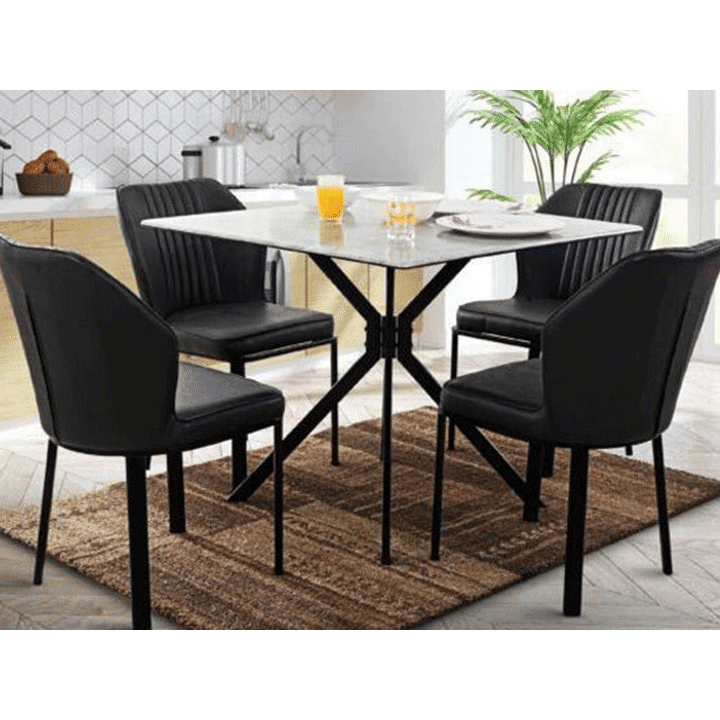 AVALON METAL DINNING SET-4 SEATER Mobel Furniture