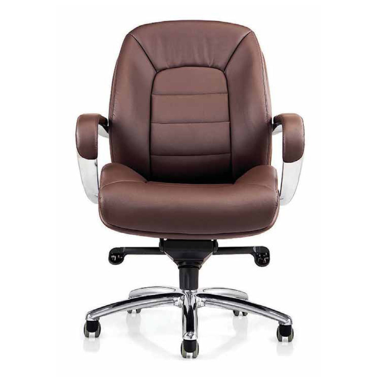 Mobel Leatherette Executive Revolving Chair With High Backrest Armrest
