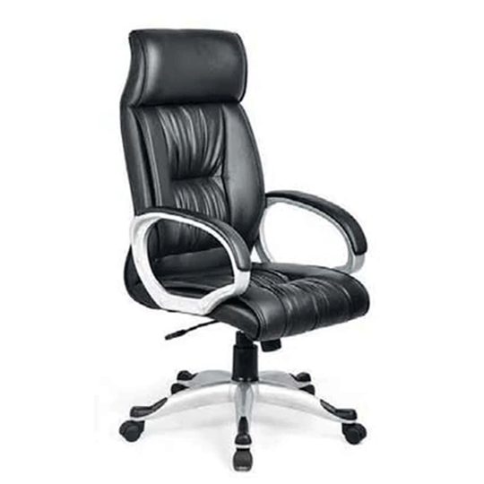 Mobel Black Leatherette High Back Executive Revolving Chair