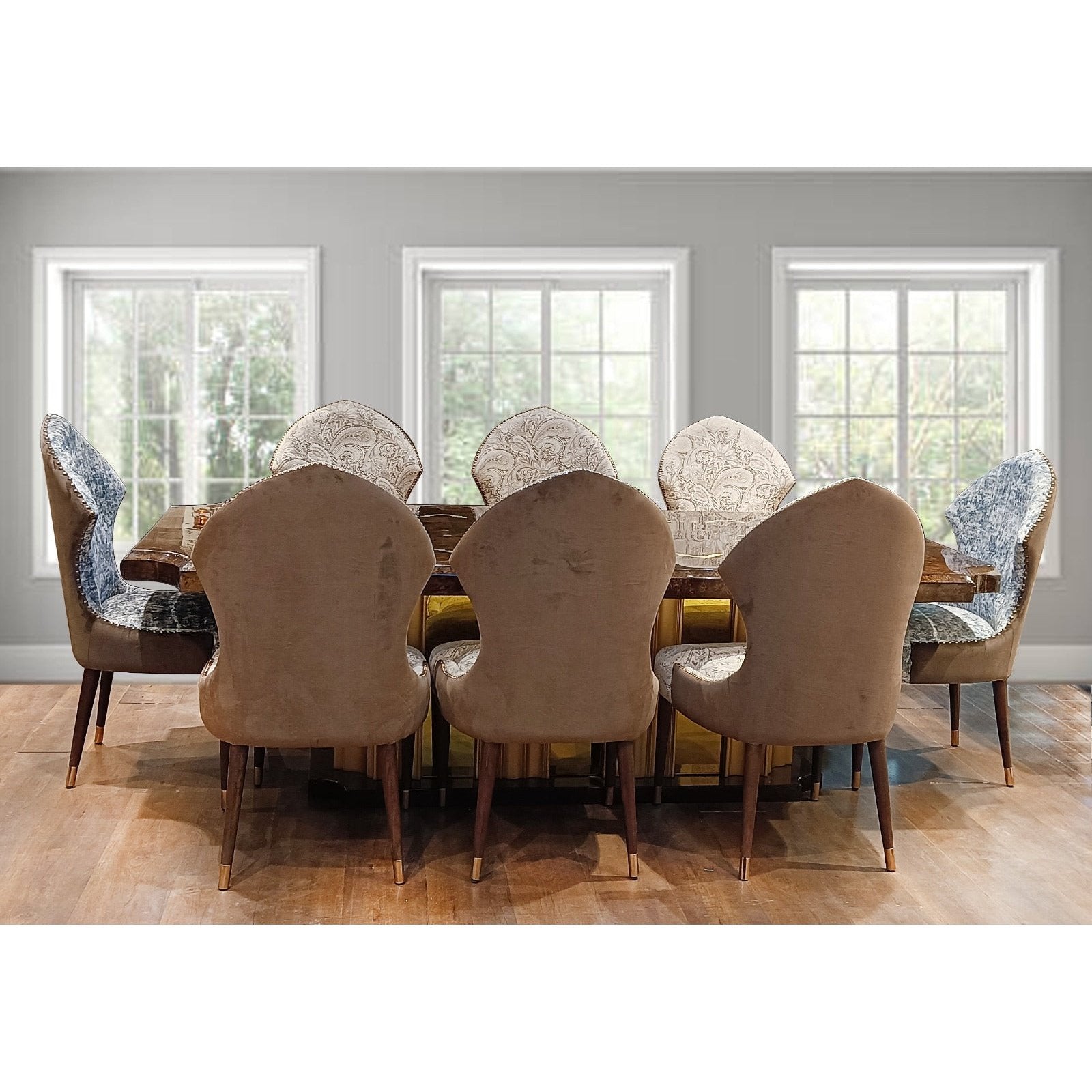 DT-KR002-D/TAB;8STR;BMBO W NTRL ONIX WITH D/CHAIR;ARW TYP AUTO QLT Mobel Furniture