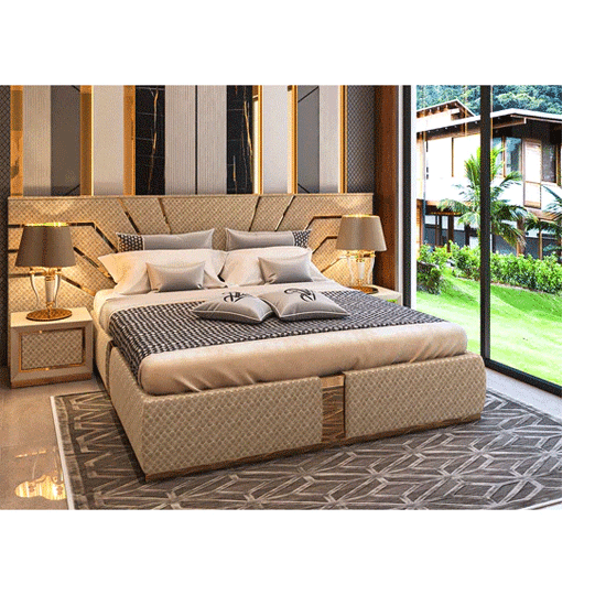 Mobel Moscow King Size Solid Wood Double Bed