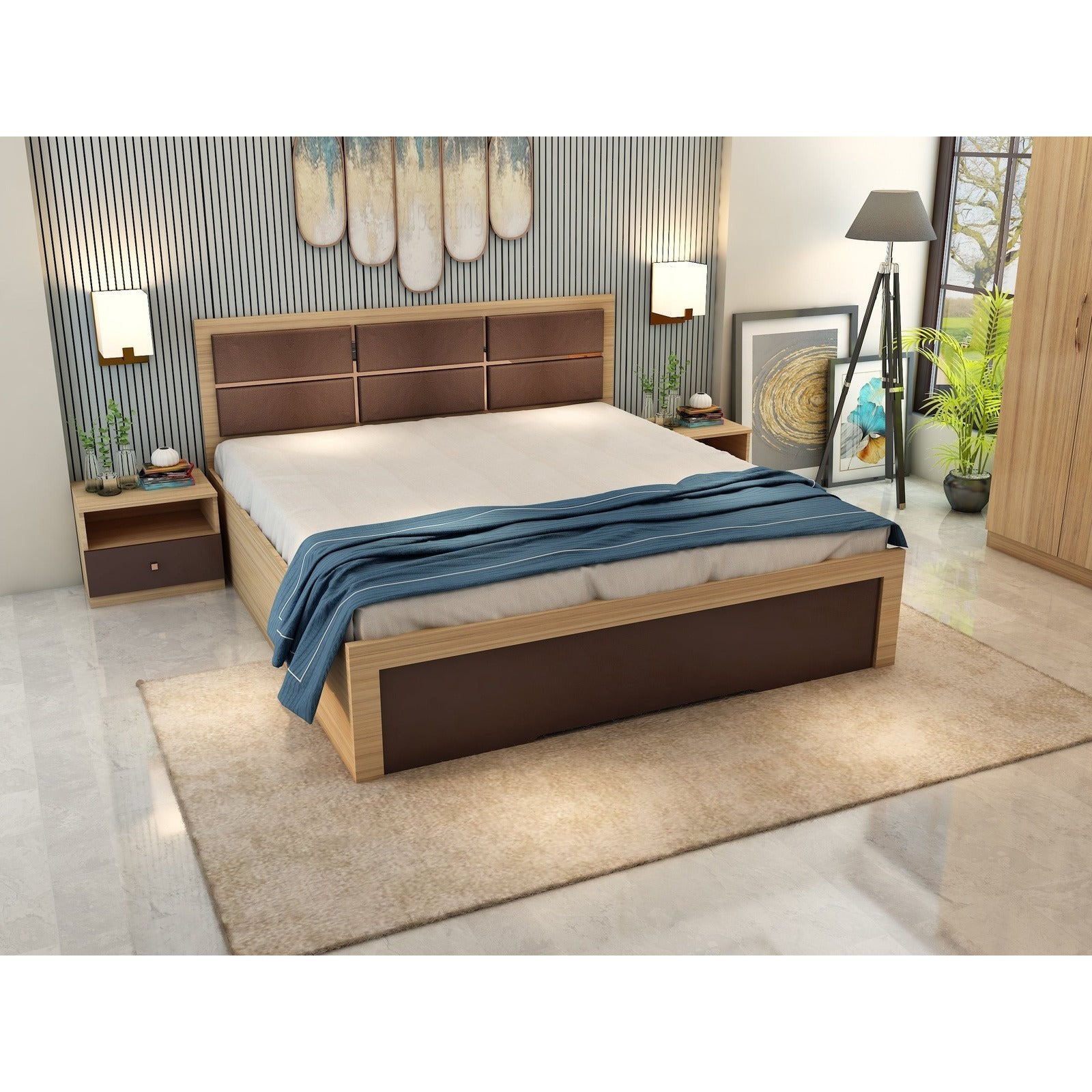 UW-2712,CHICAGO DOUBLE BED Mobel Furniture