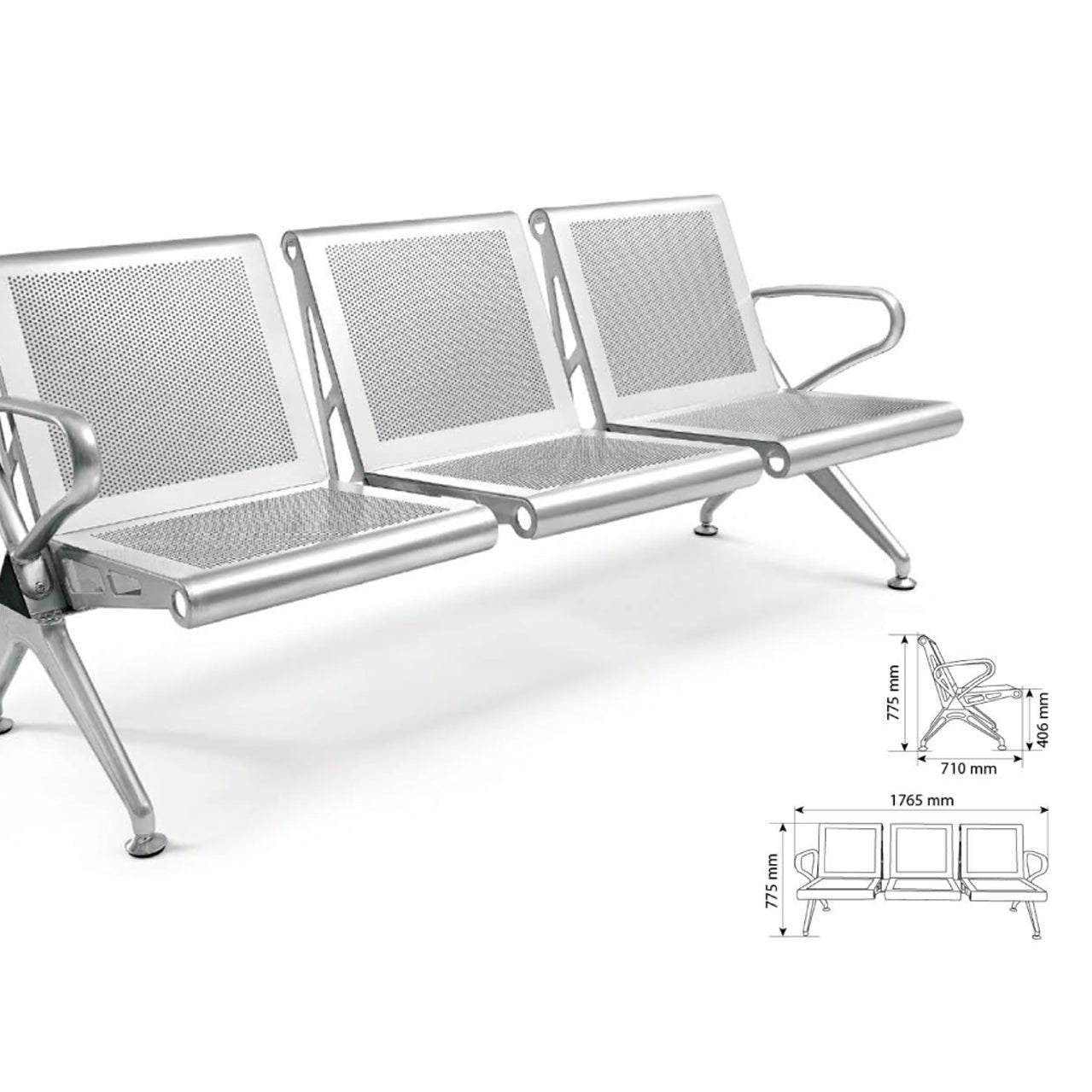 WL-WVC-5003 3 SEATER WAITING CHAIR Mobel Furniture