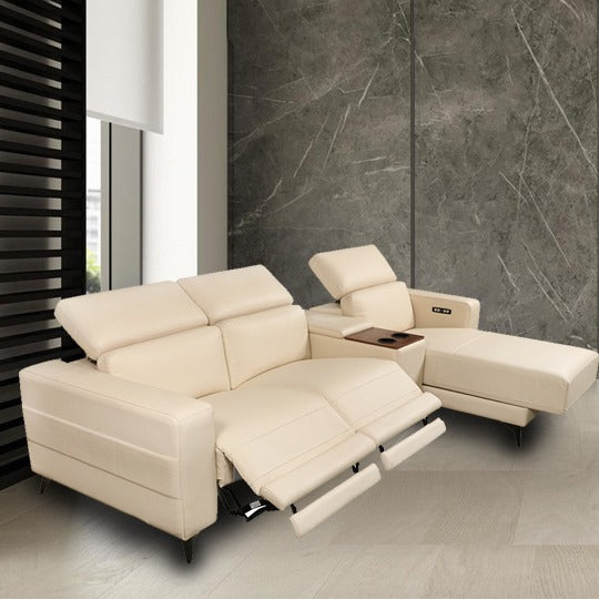 Recliner sofa with lounger 2025