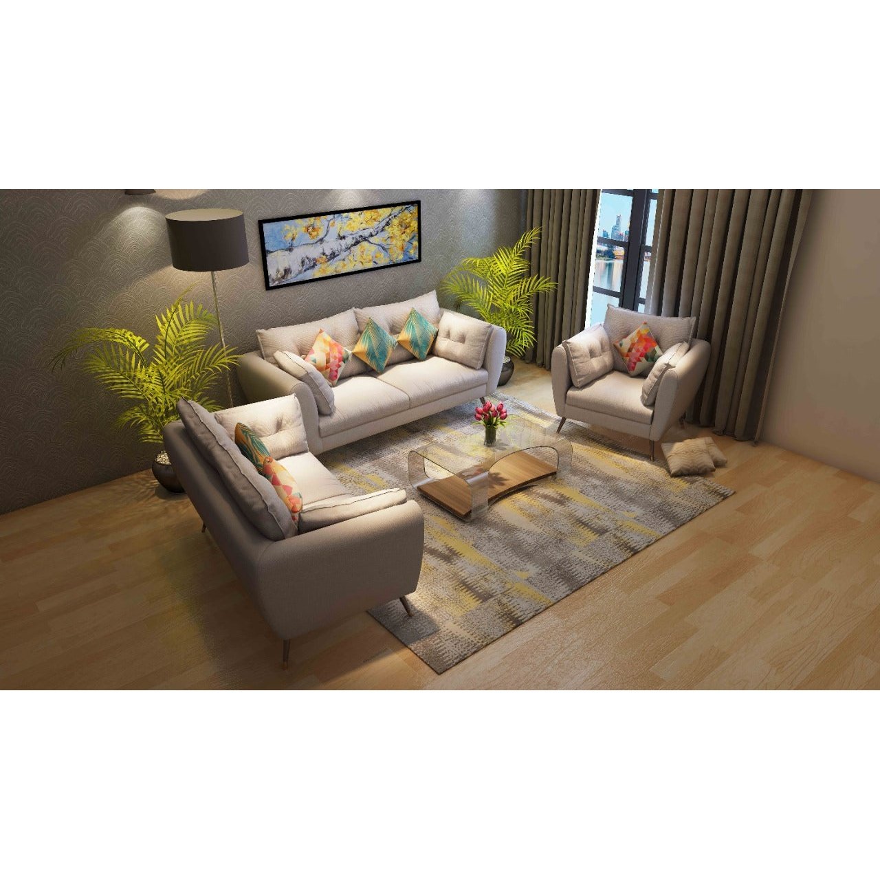 FS-FEBRUARY A ; LX 3005A SOFA SET 3+2+1 Mobel Furniture