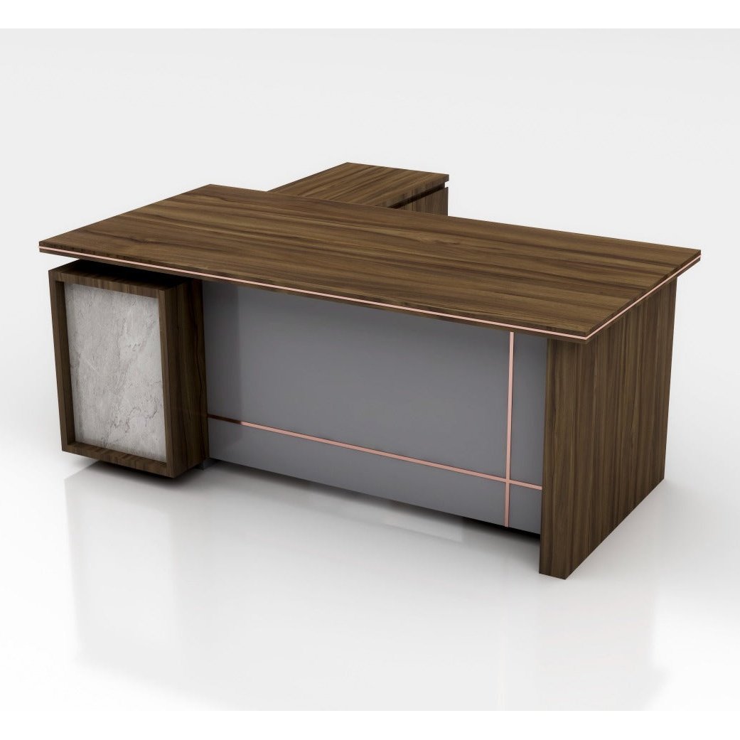 UW-3001 GRACO;1.8 EXE.TABLE WITH RUNNER WALNUT Mobel Furniture