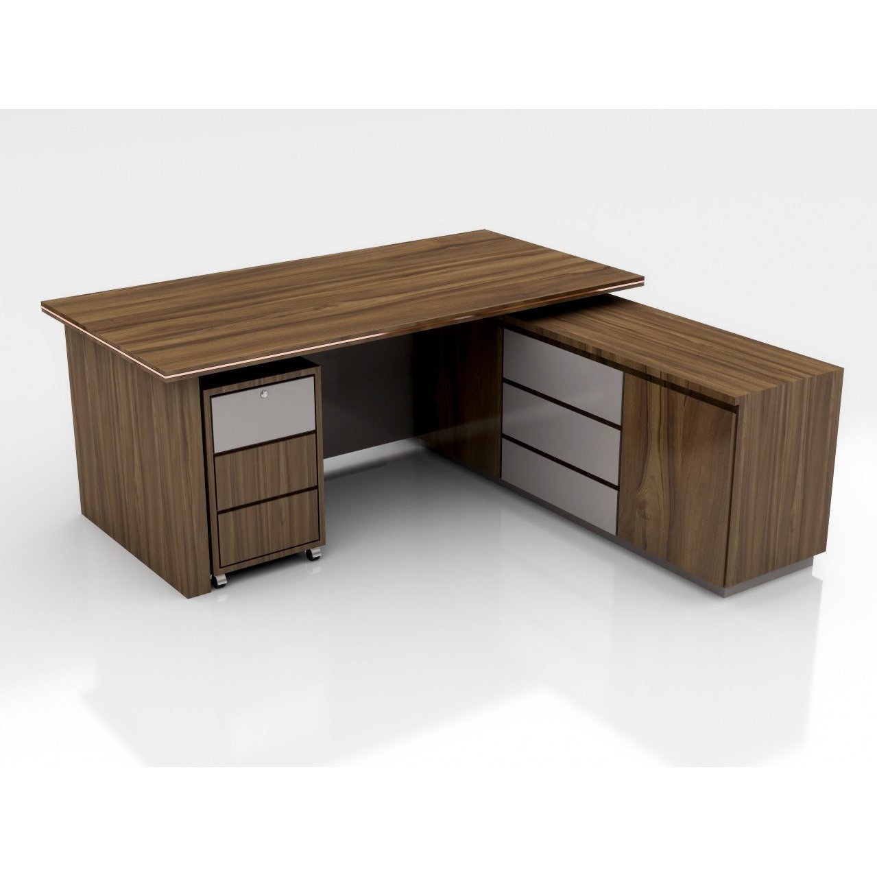 UW-3001 GRACO;1.8 EXE.TABLE WITH RUNNER WALNUT Mobel Furniture