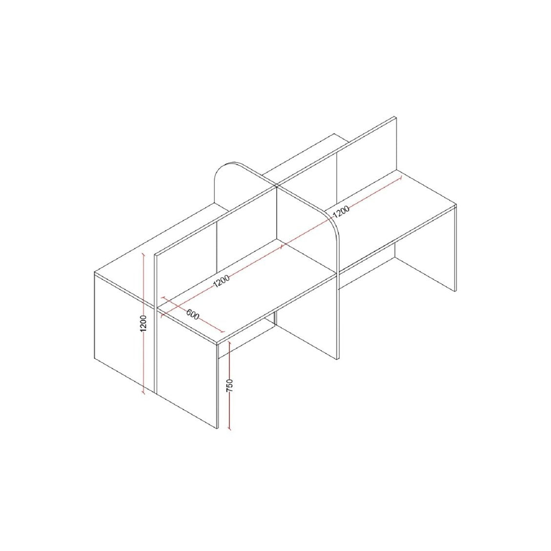 RV SERIES RECTANGULAR WORKSTATION IN PLPB